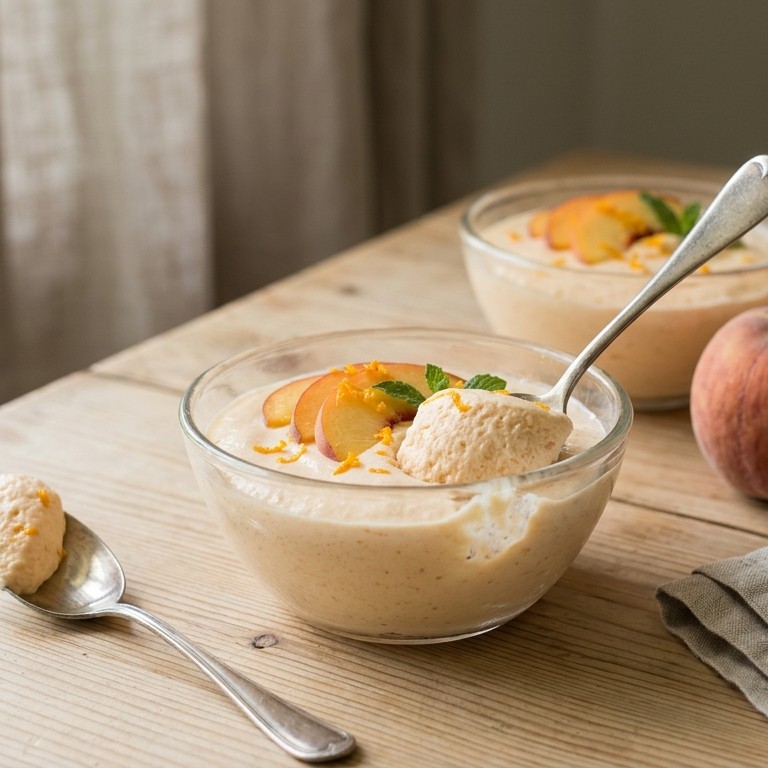 Perzik-sinaasappelmousse recept