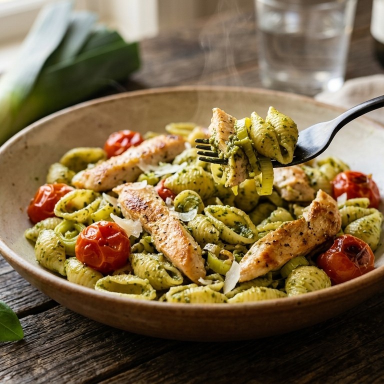 Pesto pasta recept