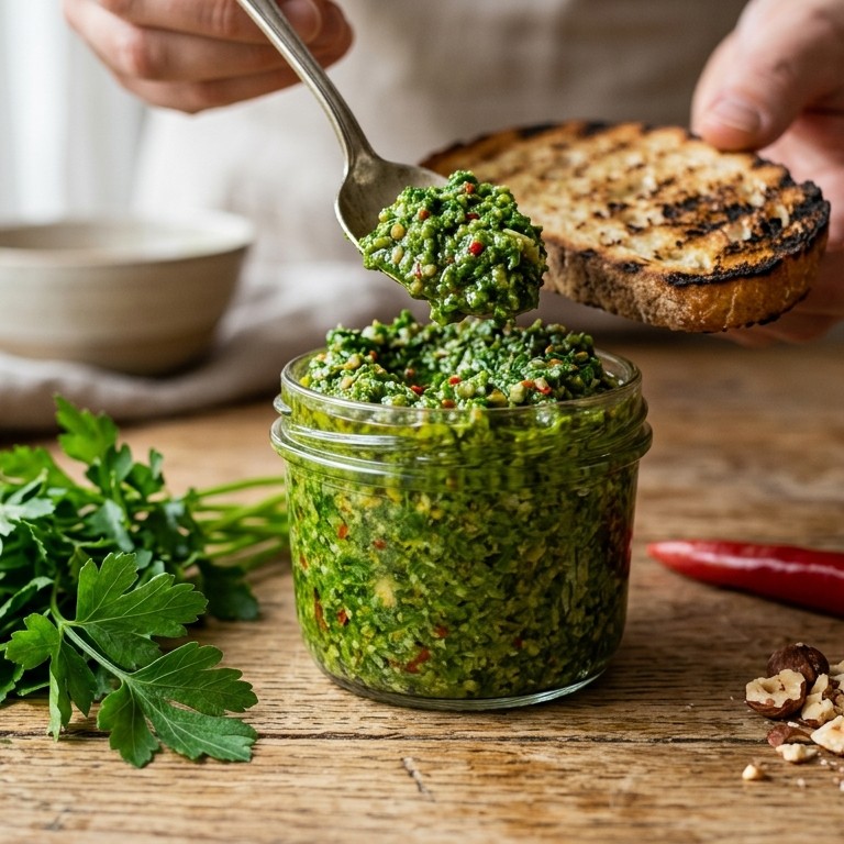 Peterselie-chili-pesto recept