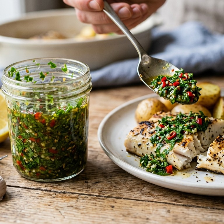 Peterselie-Spaanse peperdressing recept