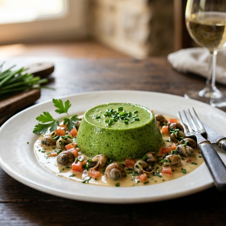 Peterselieflan met naamse segreinslakjes recept