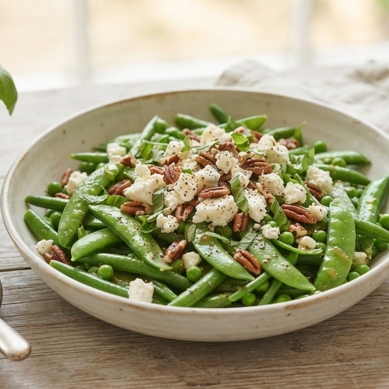 Peultjessalade met feta en basilicum recept