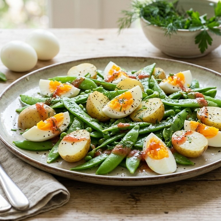 Peultjessalade met tomatendressing recept