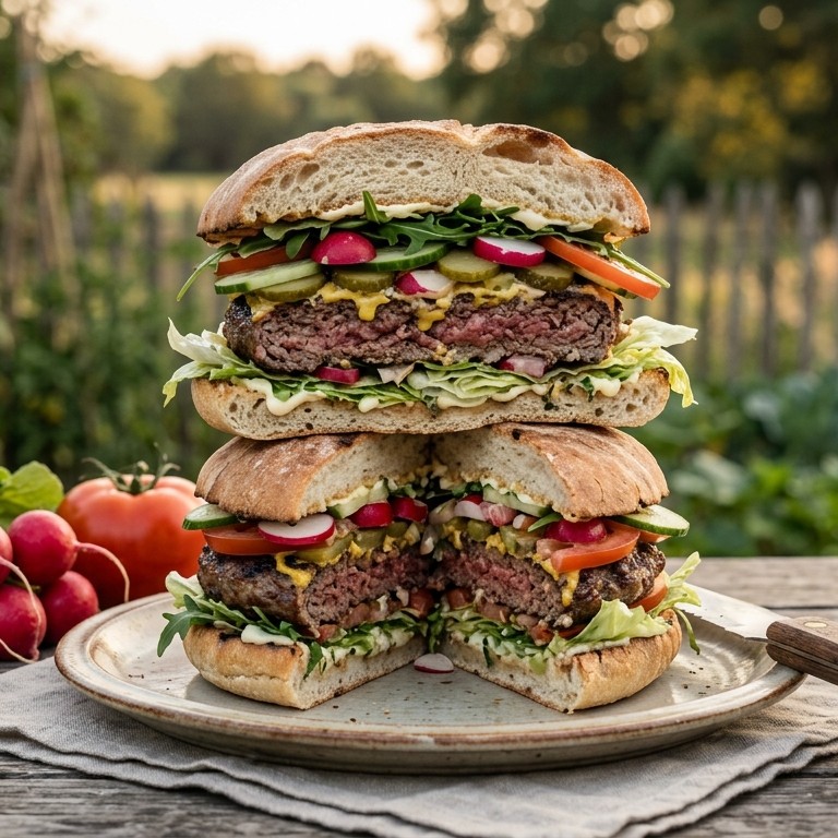 Pierre's  Megaburger en de Devilsburger variant recept