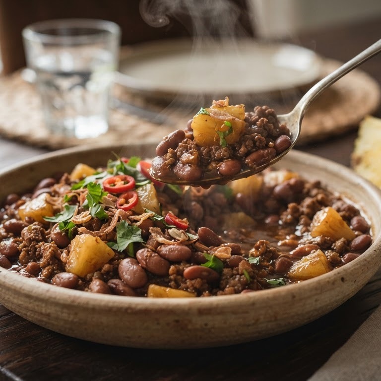 Pikante bruine bonenschotel recept
