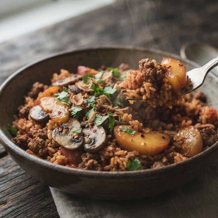 Pilaf met perzik recept