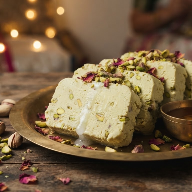 Pista kulfi (Roomijs met pistaches) recept