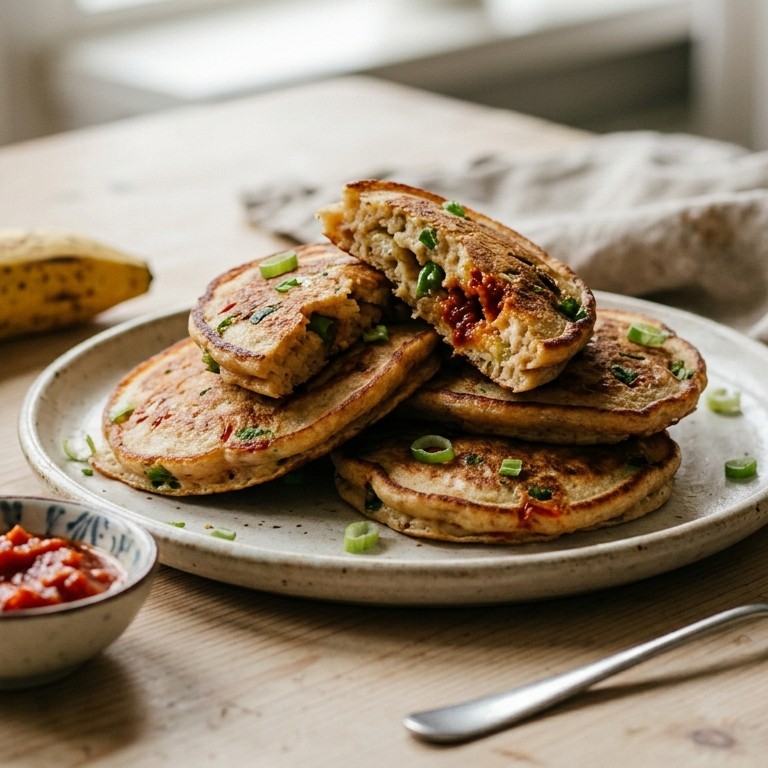 Pittige bananenpannenkoekjes recept