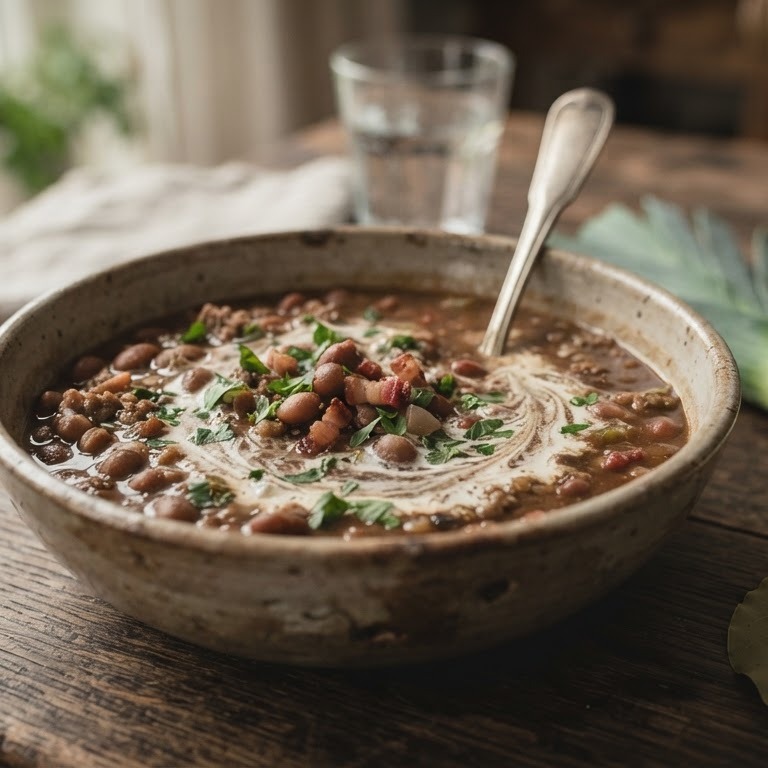 Pittige bruinebonensoep recept