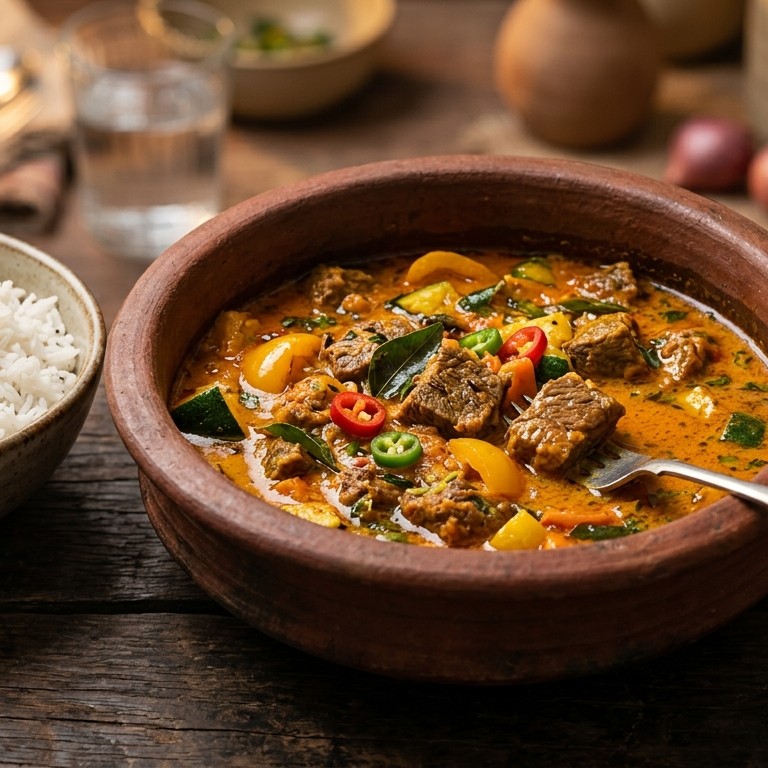 Pittige curry met kokosmelk recept