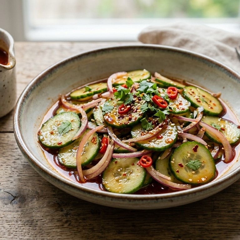 Pittige dressing voor komkommersla recept