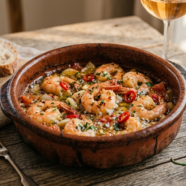Pittige gamba's recept