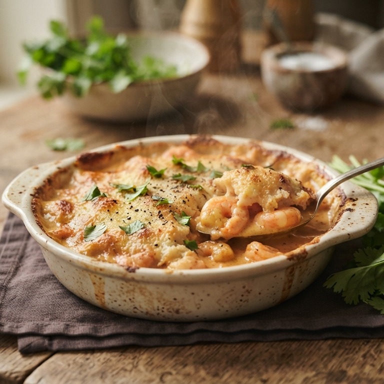 Pittige garnaalgratin recept