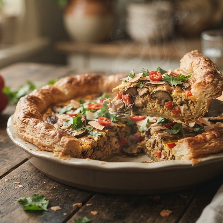 Pittige indische hartige taart recept