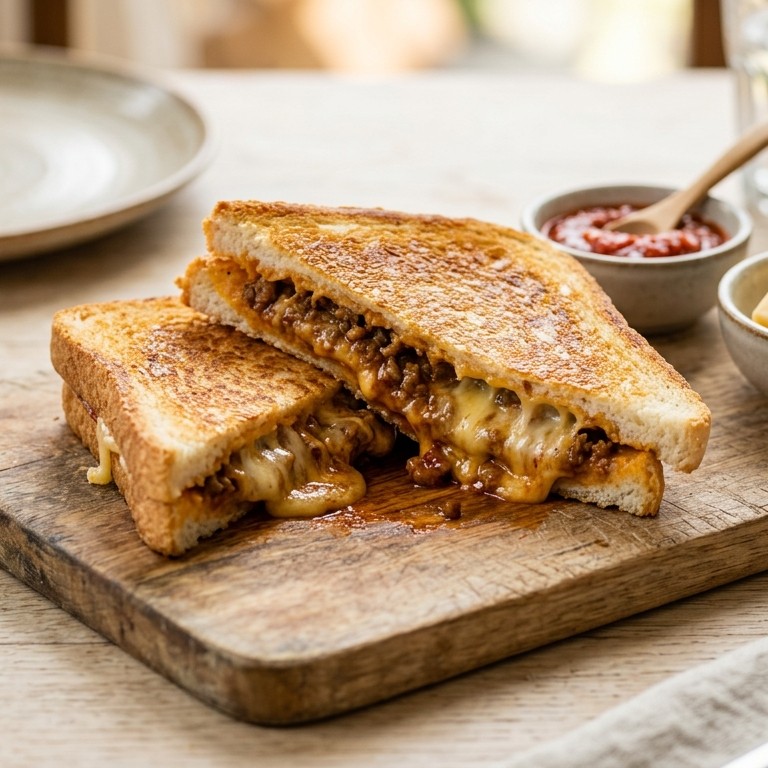 Pittige kaas-gehakt tosti recept