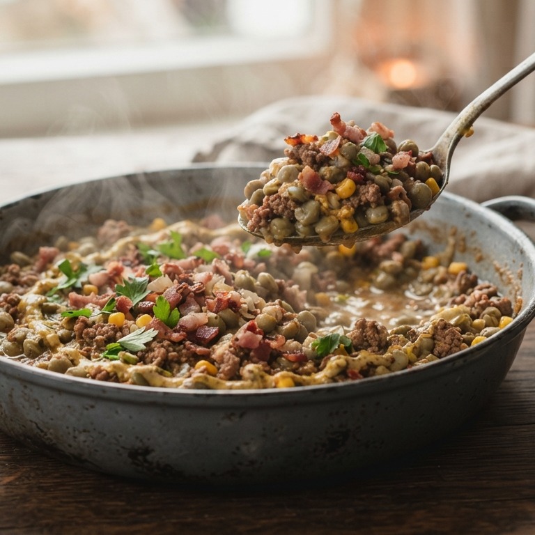 Pittige kapucijners met gehakt en spek recept