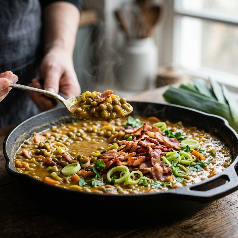 Pittige kapucijnerschotel met spek recept