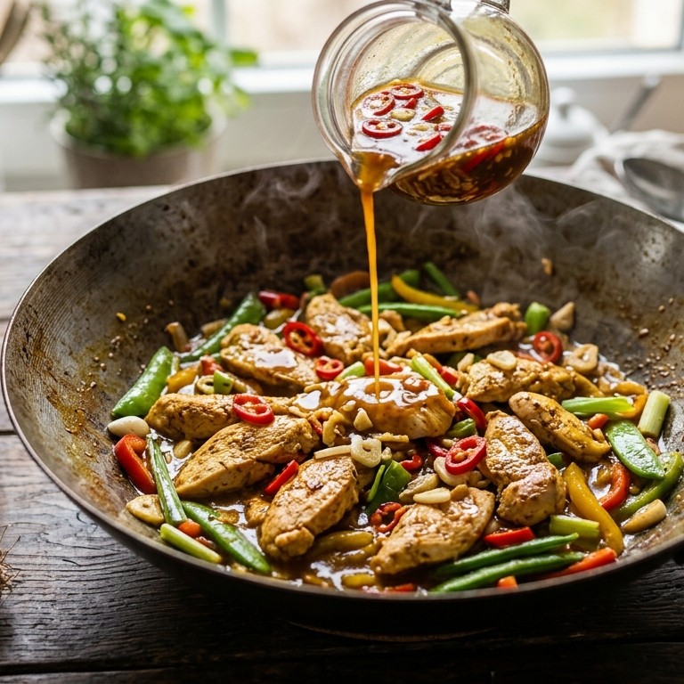 Pittige kerrie woksaus recept