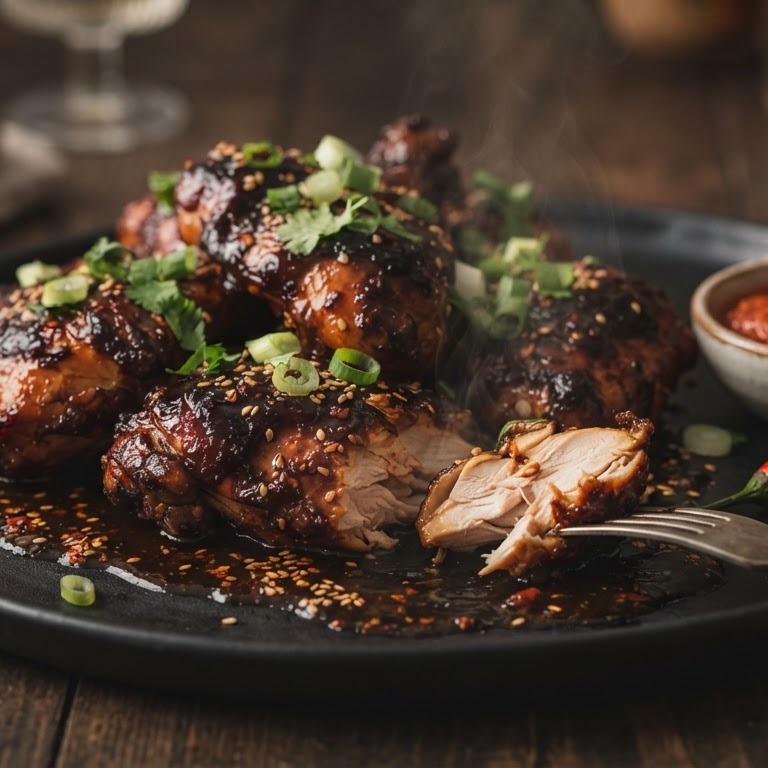 Pittige kip-honing-ketjap recept
