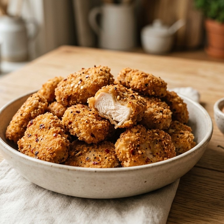 Pittige kipnuggets op Sara's manier recept