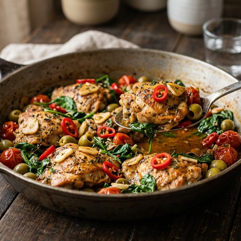 Pittige knoflookkip recept