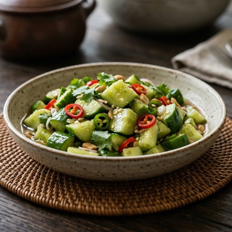 Pittige komkommersalade recept