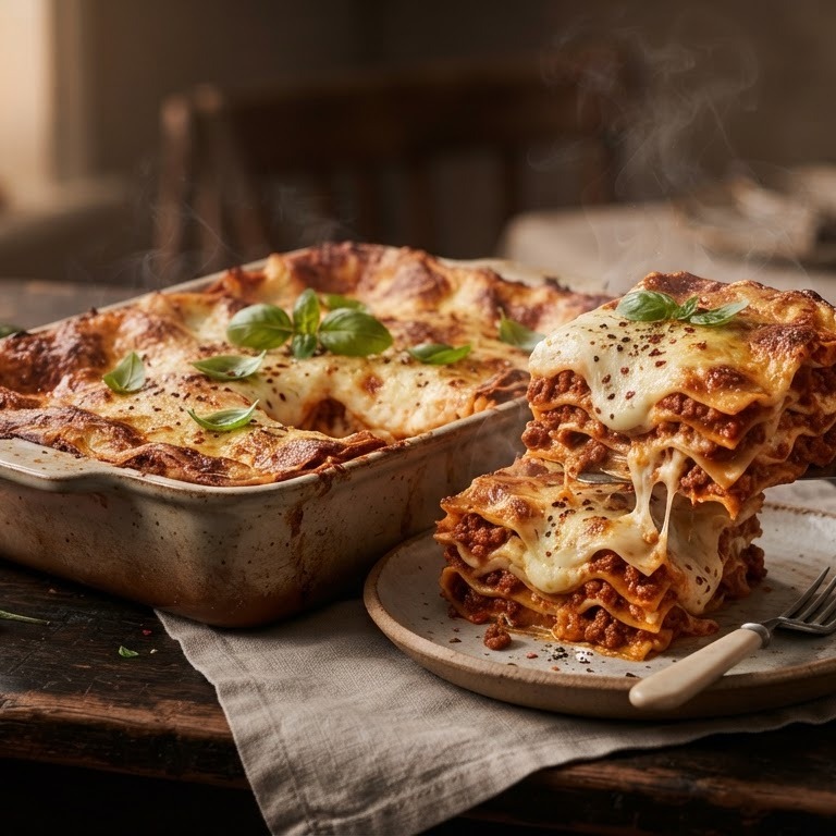 Pittige lasagne met béchamelsaus recept