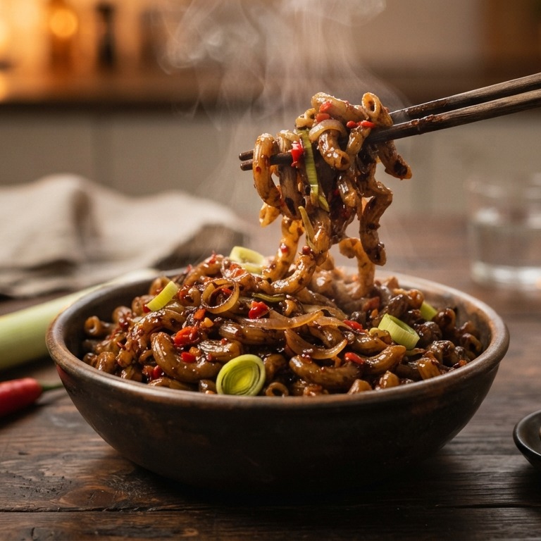 Pittige macaroni recept