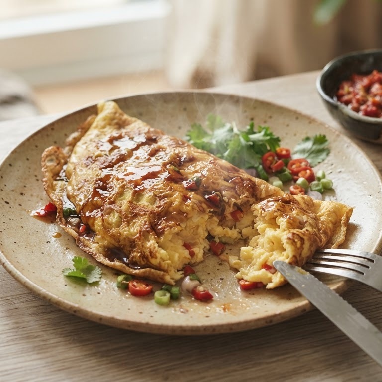 Pittige omelet recept