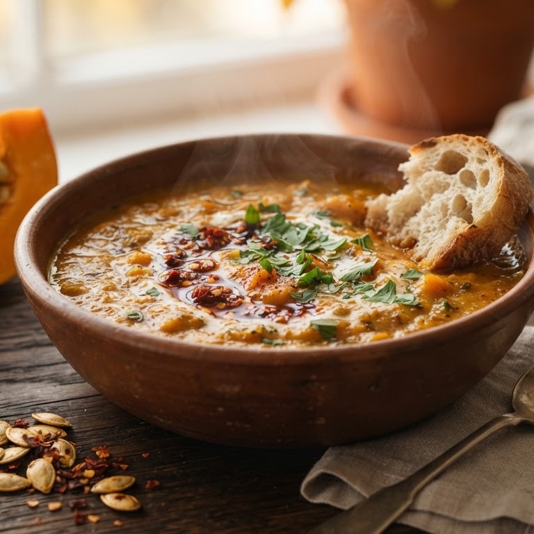 Pittige pompoensoep recept