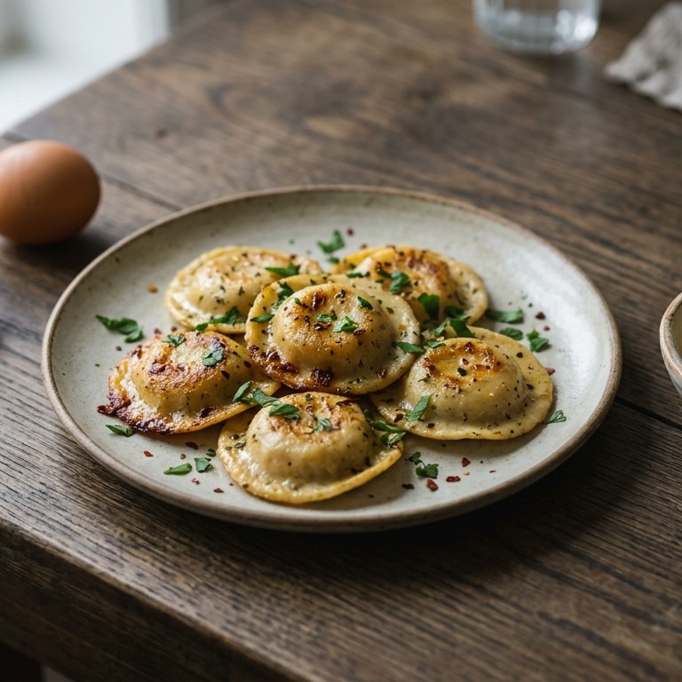 Pittige ravioli met gele paprikamayonaise recept