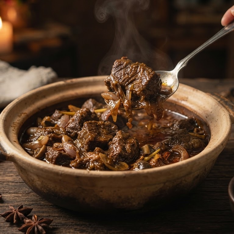 Pittige rundvleesstoofpot recept