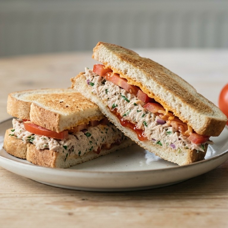 Pittige sandwich met tonijnsalade recept