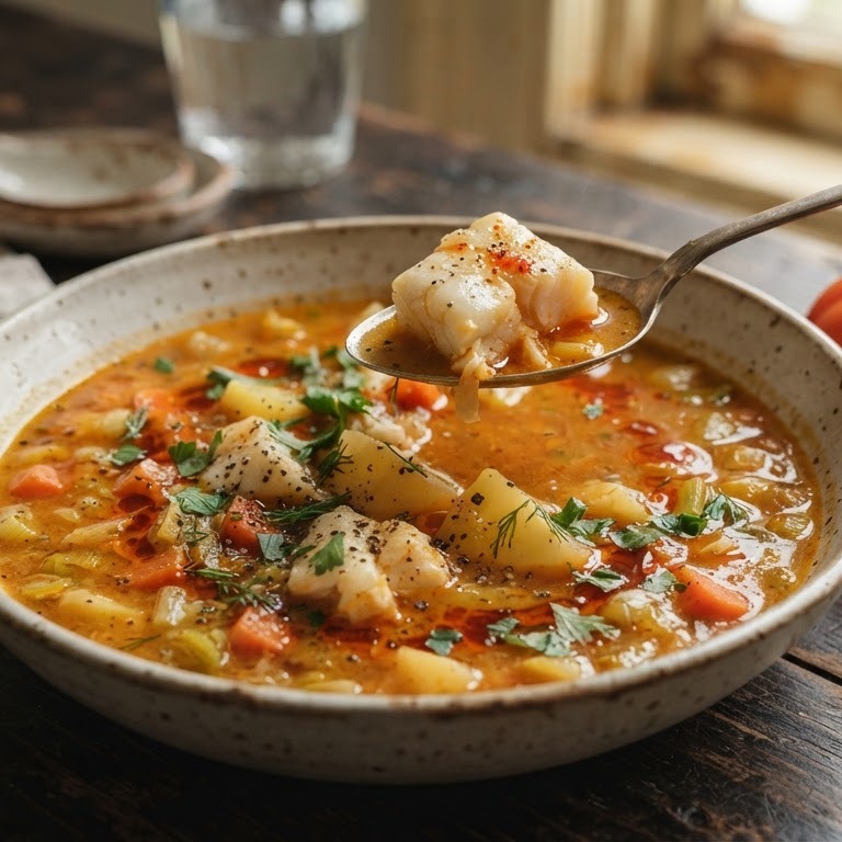 Pittige vissoep recept