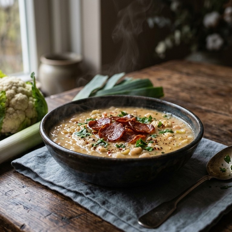 Pittige witte bonen soep, Snel klaar recept