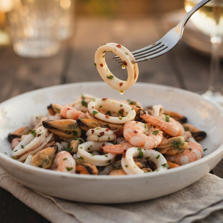 Pittige zeevruchtensalade recept