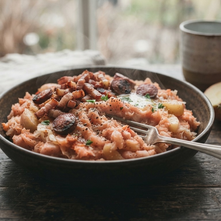 Pittige zuurkoolstampot recept