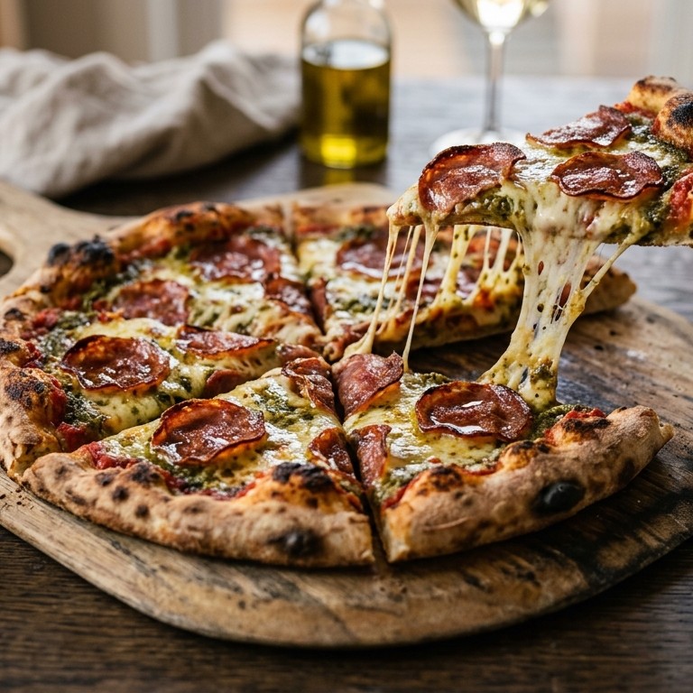 Pizza met salami recept