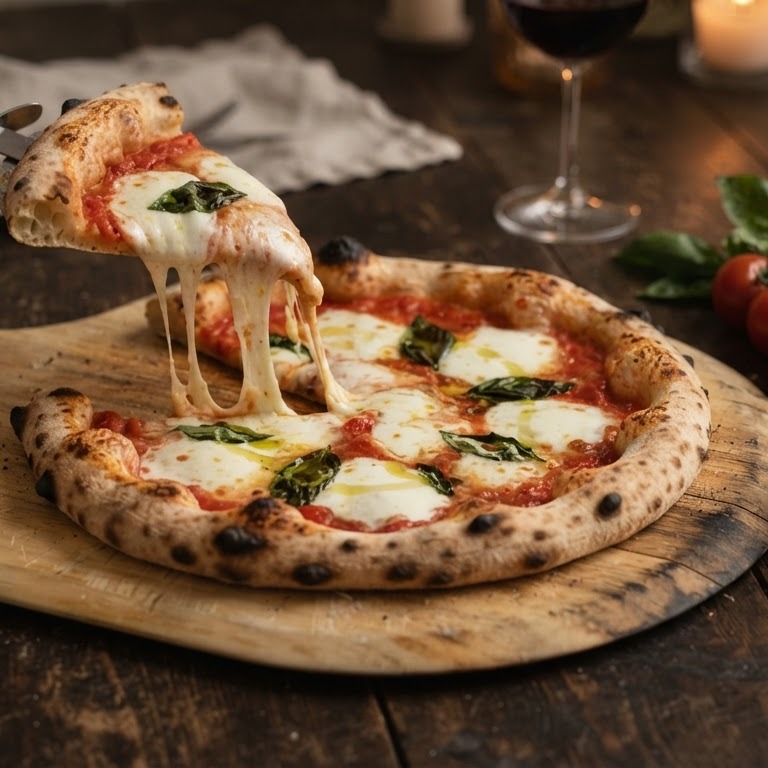 Pizza met zelfgemaakt deeg en saus recept