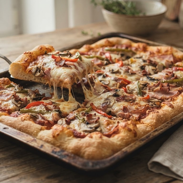 Pizza voor 2 grote platen recept