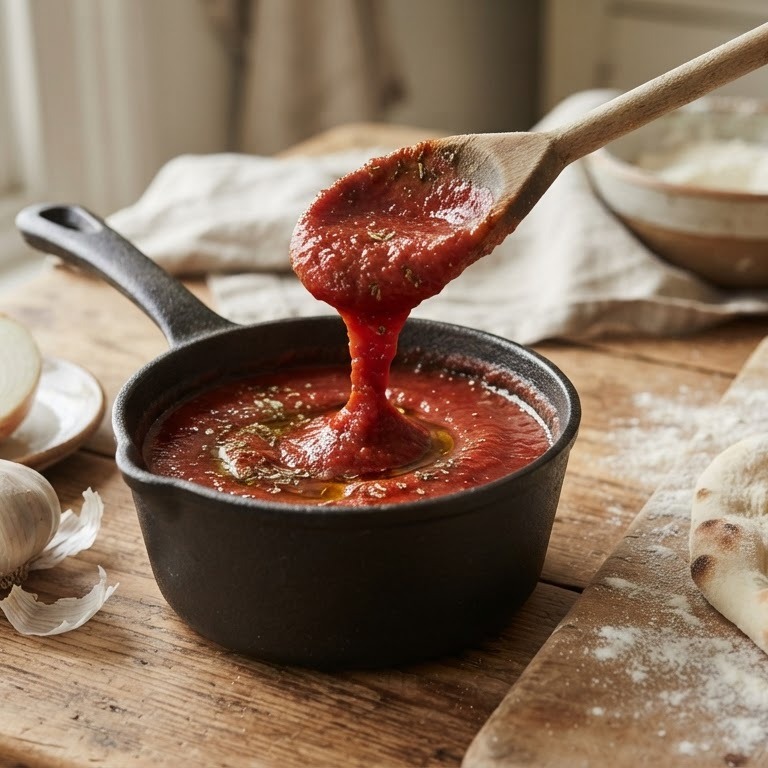 Pizzasaus (basisrecept) recept