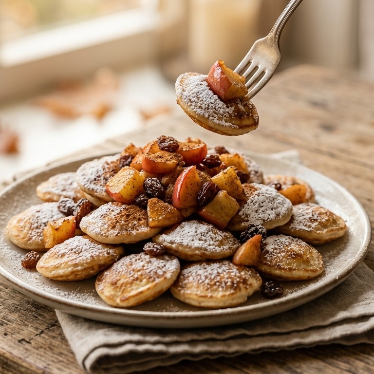 Poffertjes met gesuikerde appel recept