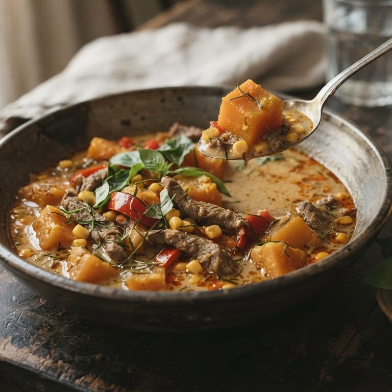 Pompoen curry recept