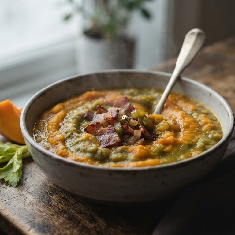 Pompoen/erwtensoep recept