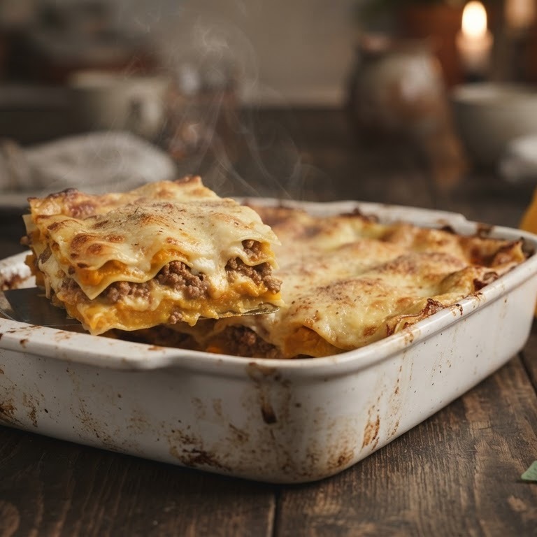 Pompoenlasagne recept