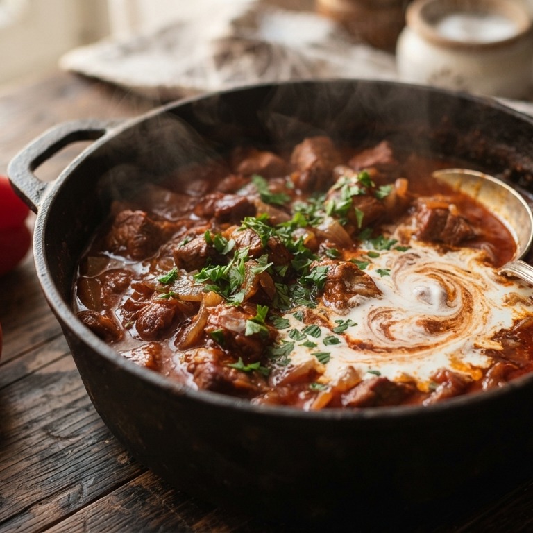 Pörkölt (varkensstoofpot) recept