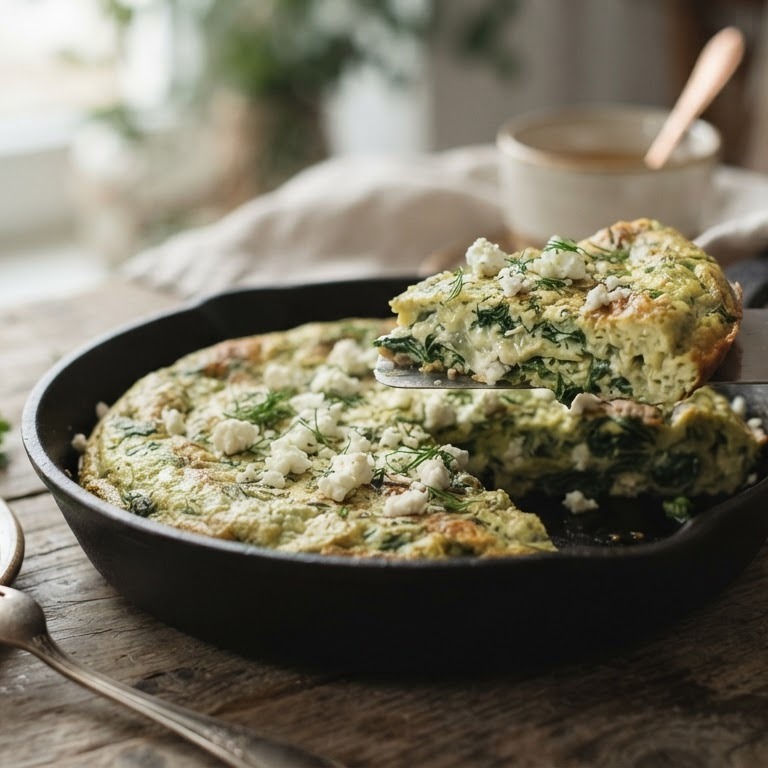 Prassini omeleta:  groene Griekse omelet recept