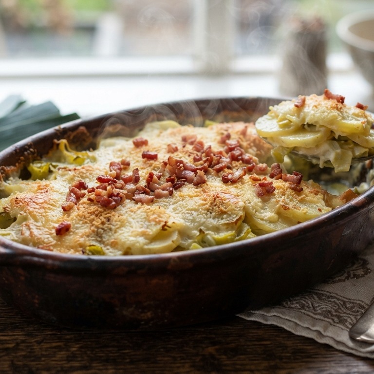Prei-aardappelschotel recept