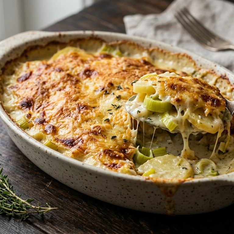 Prei gegratineerd recept