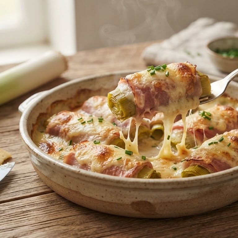 Prei-ham rolletjes + 2 varianten recept